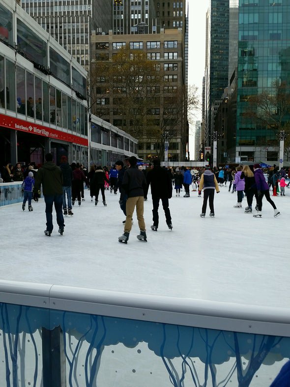 Happyly Ice Skating in Bryant Park