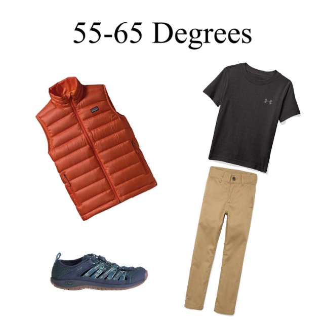 55-65 degrees